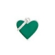 corazón verde  charms