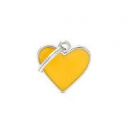 corazón amarillo charms